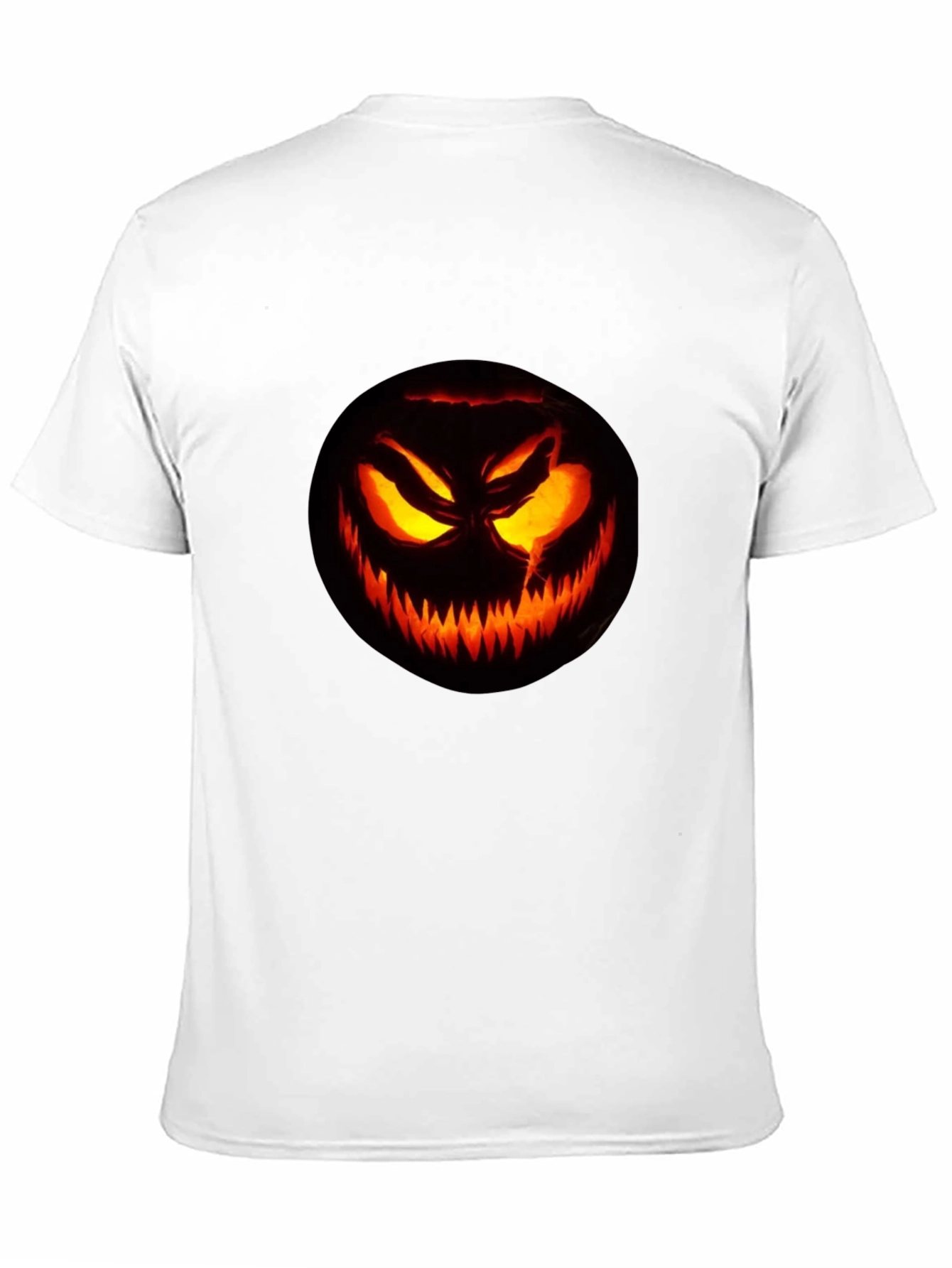 Halloween Pumpkin Scary Face Black T-Shirt