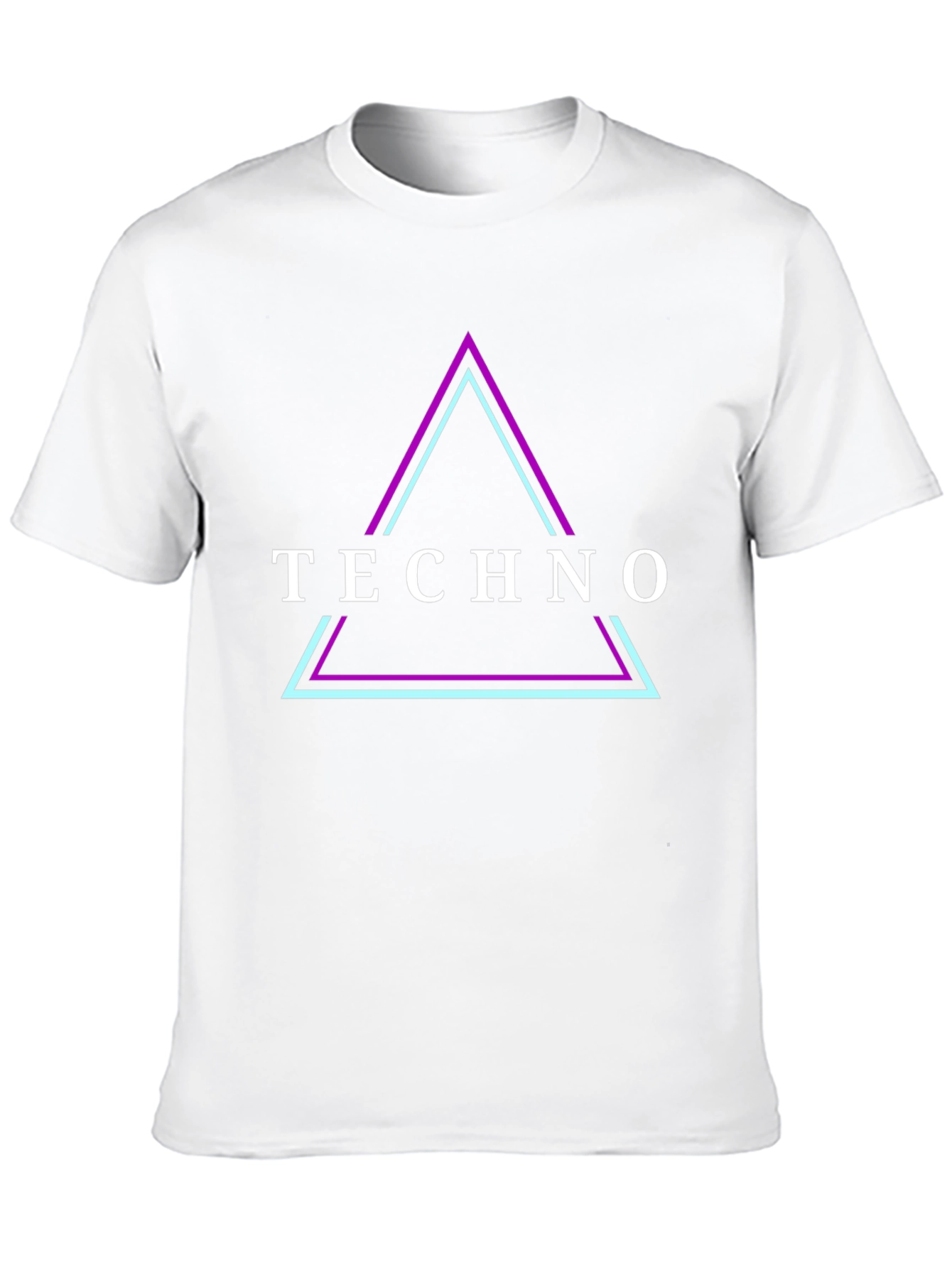 Techno Triangle Graphic Tee - Stylish Black T-Shirt
