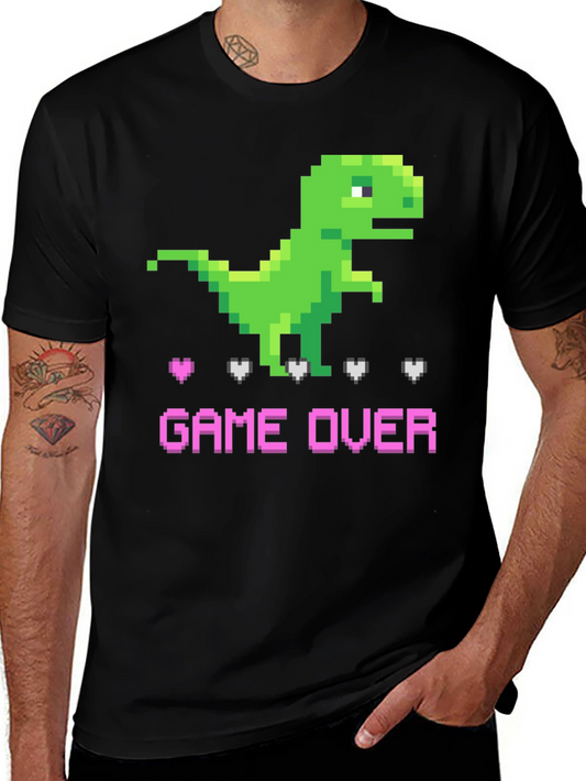 Pixel Dinosaur Game Over T-Shirt