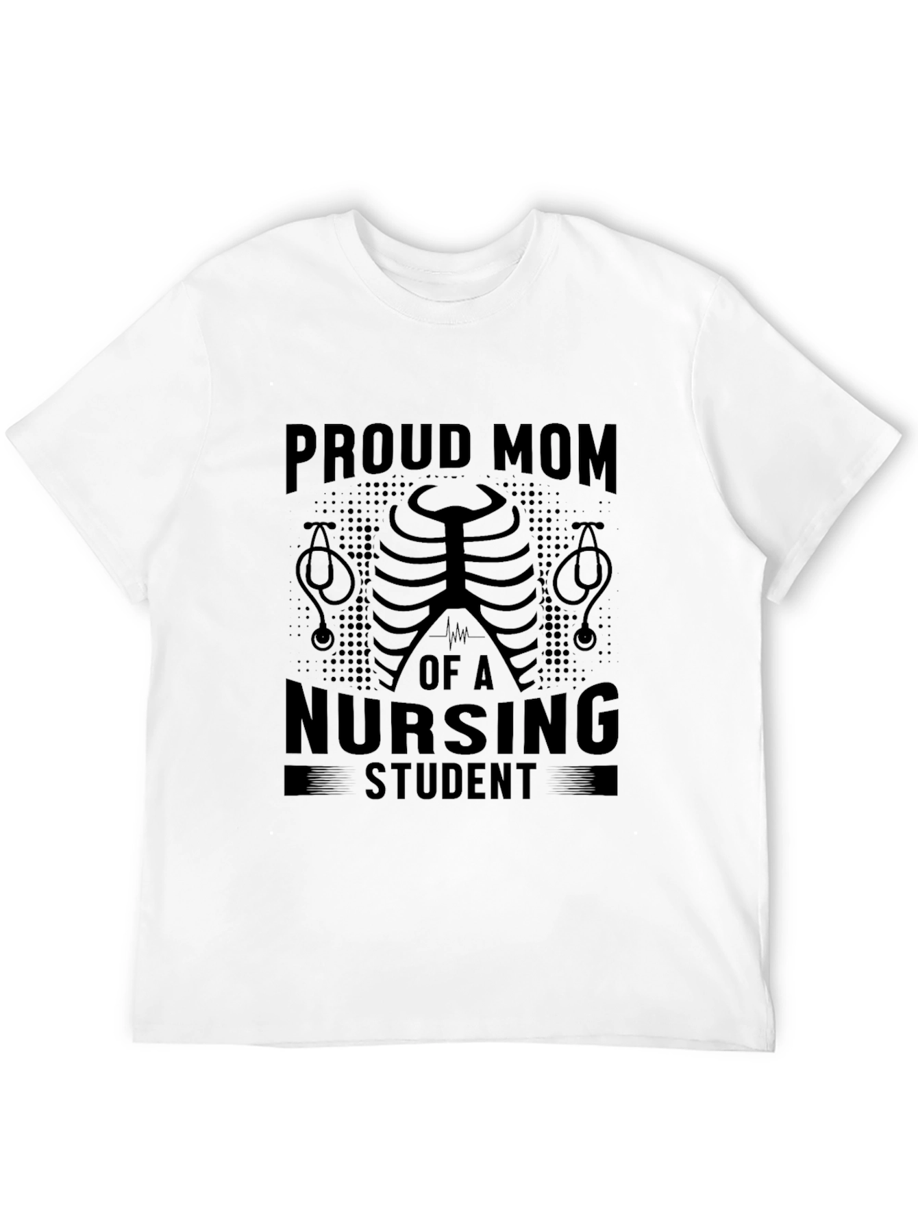 Proud Mom of a Nursing Student Black T-Shirt