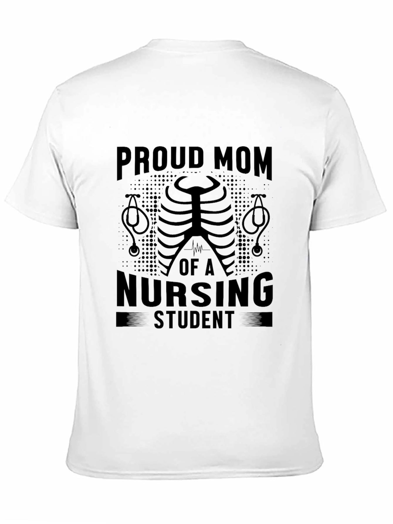 Proud Mom of a Nursing Student Black T-Shirt