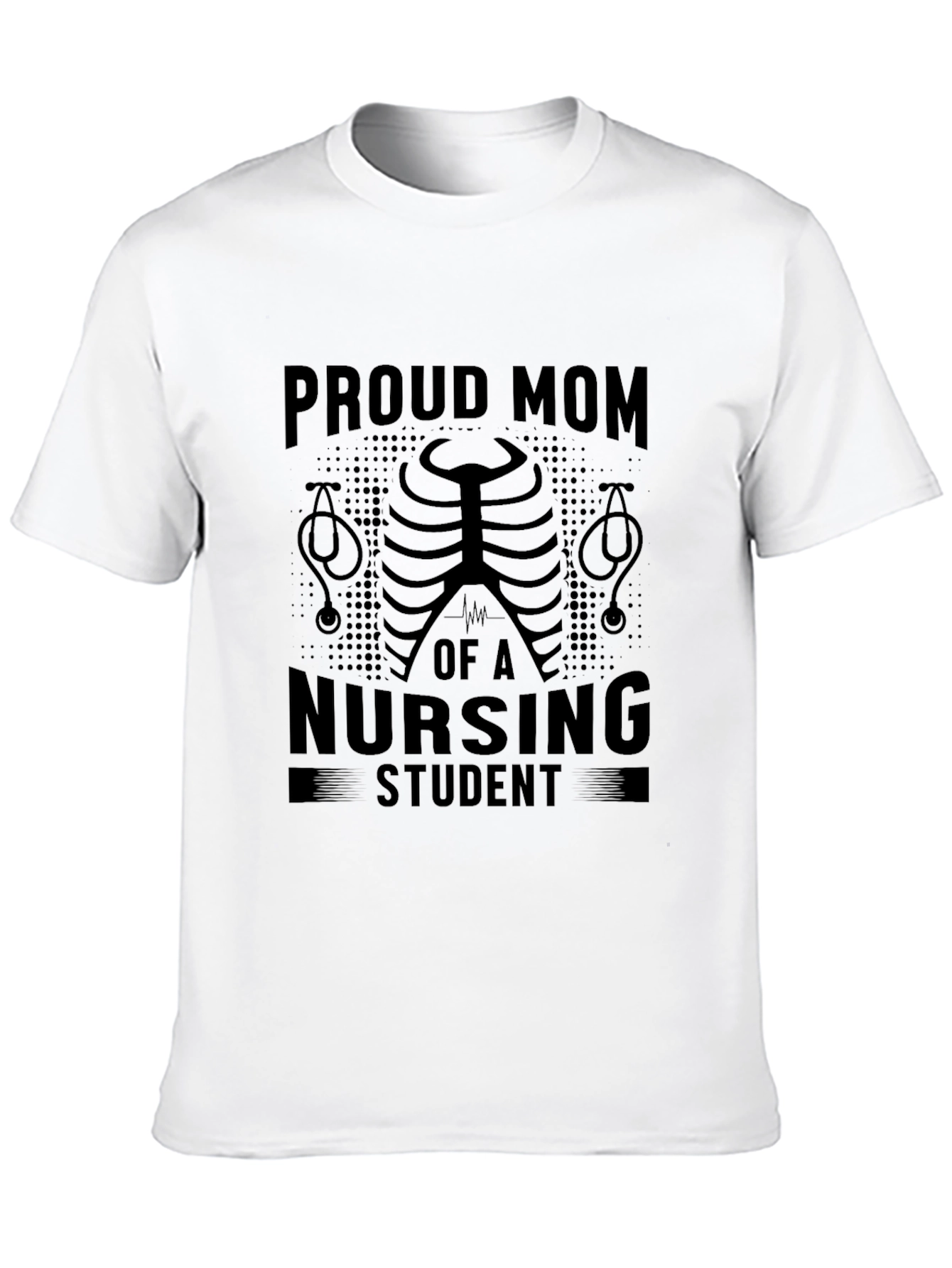 Proud Mom of a Nursing Student Black T-Shirt