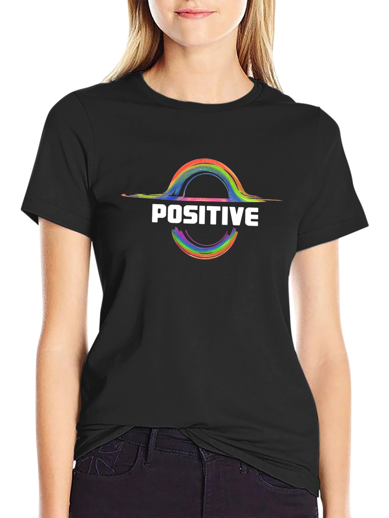 Positive Rainbow Graphic T-Shirt
