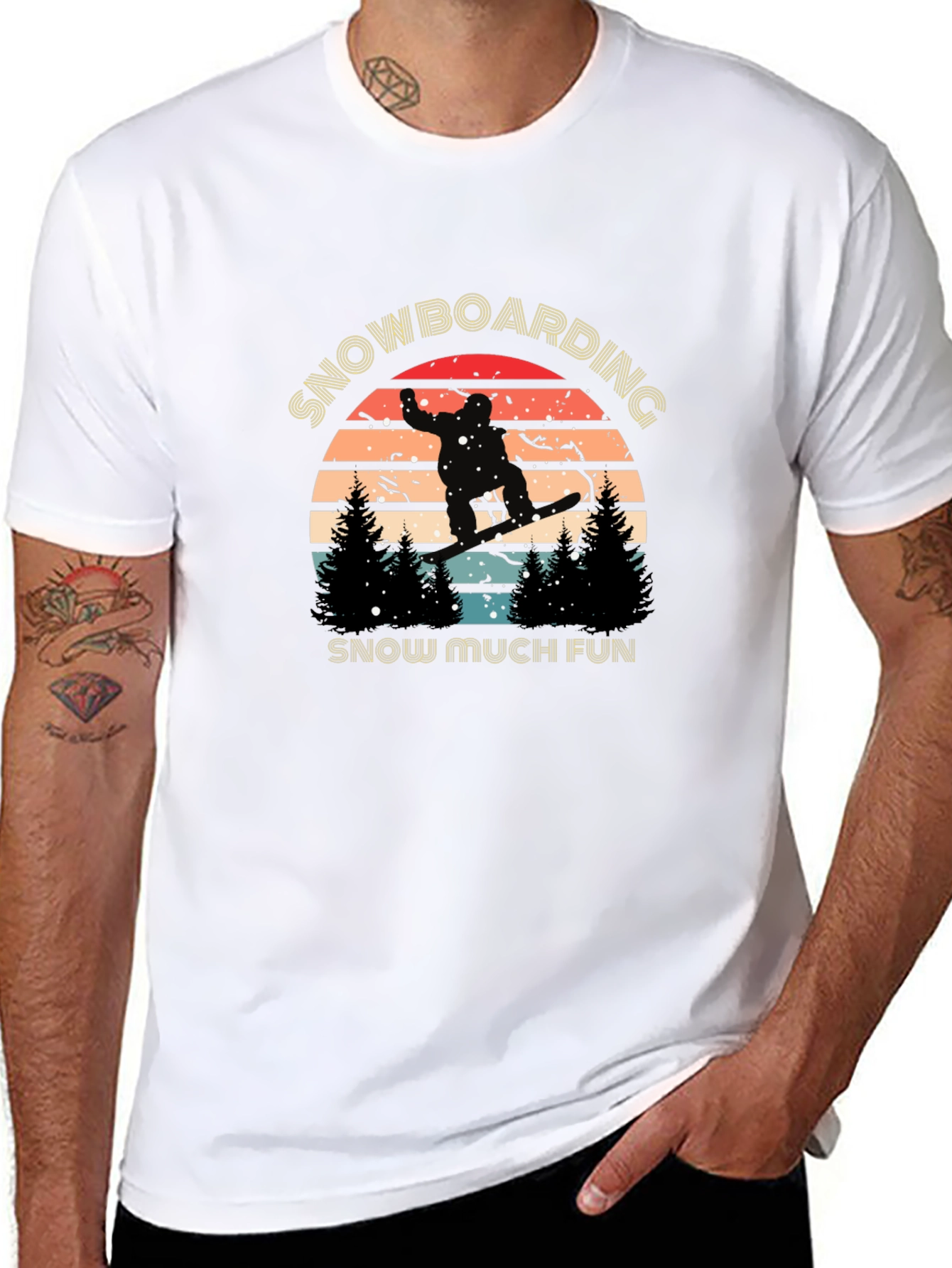 Snowboarding Fun Graphic T-Shirt