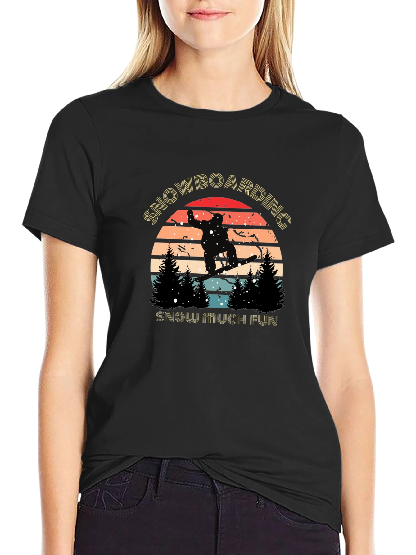 Snowboarding Fun Graphic T-Shirt