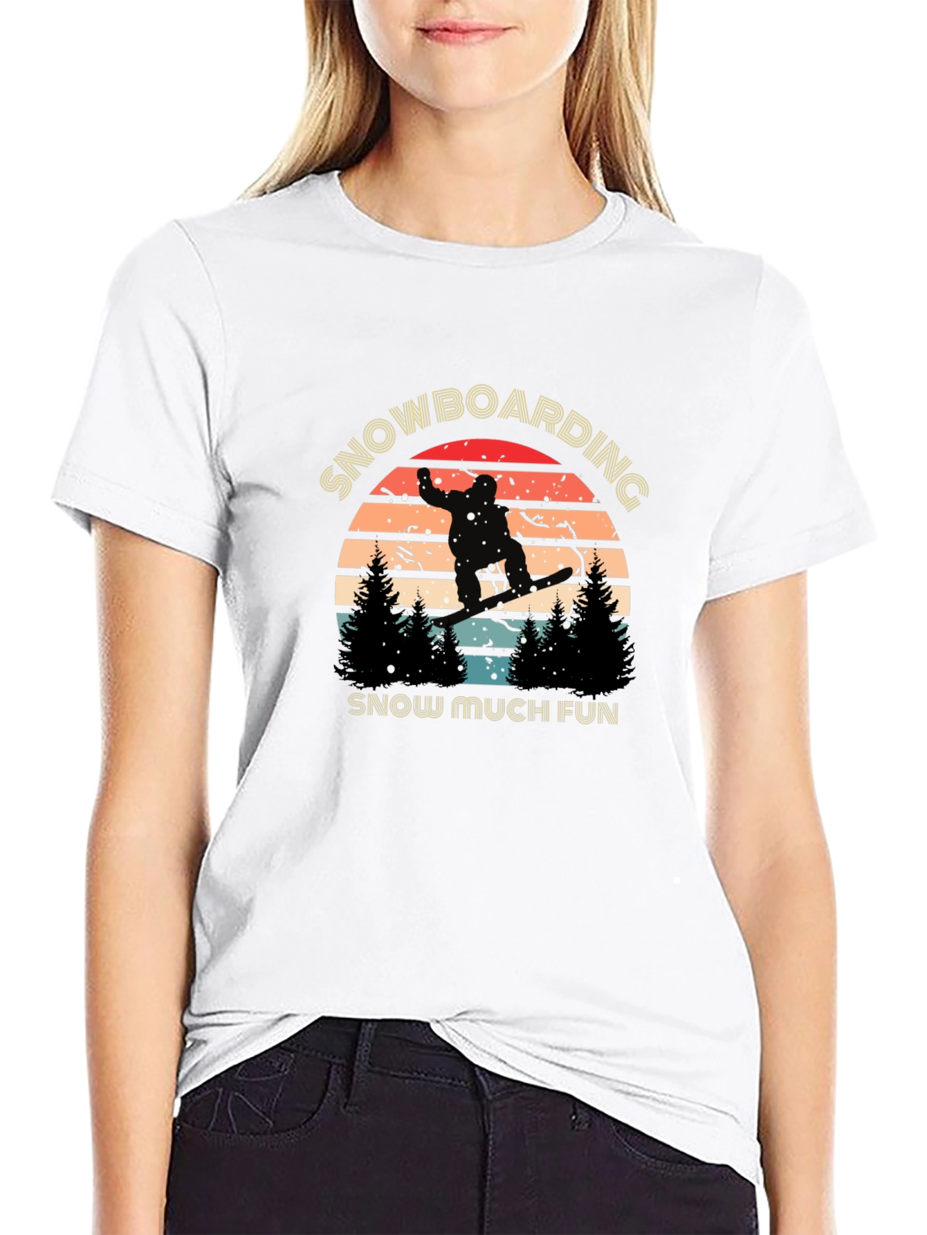 Snowboarding Fun Graphic T-Shirt