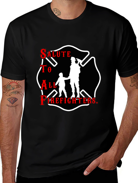 Firefighter Tribute T-Shirt - Salute All Firefighters