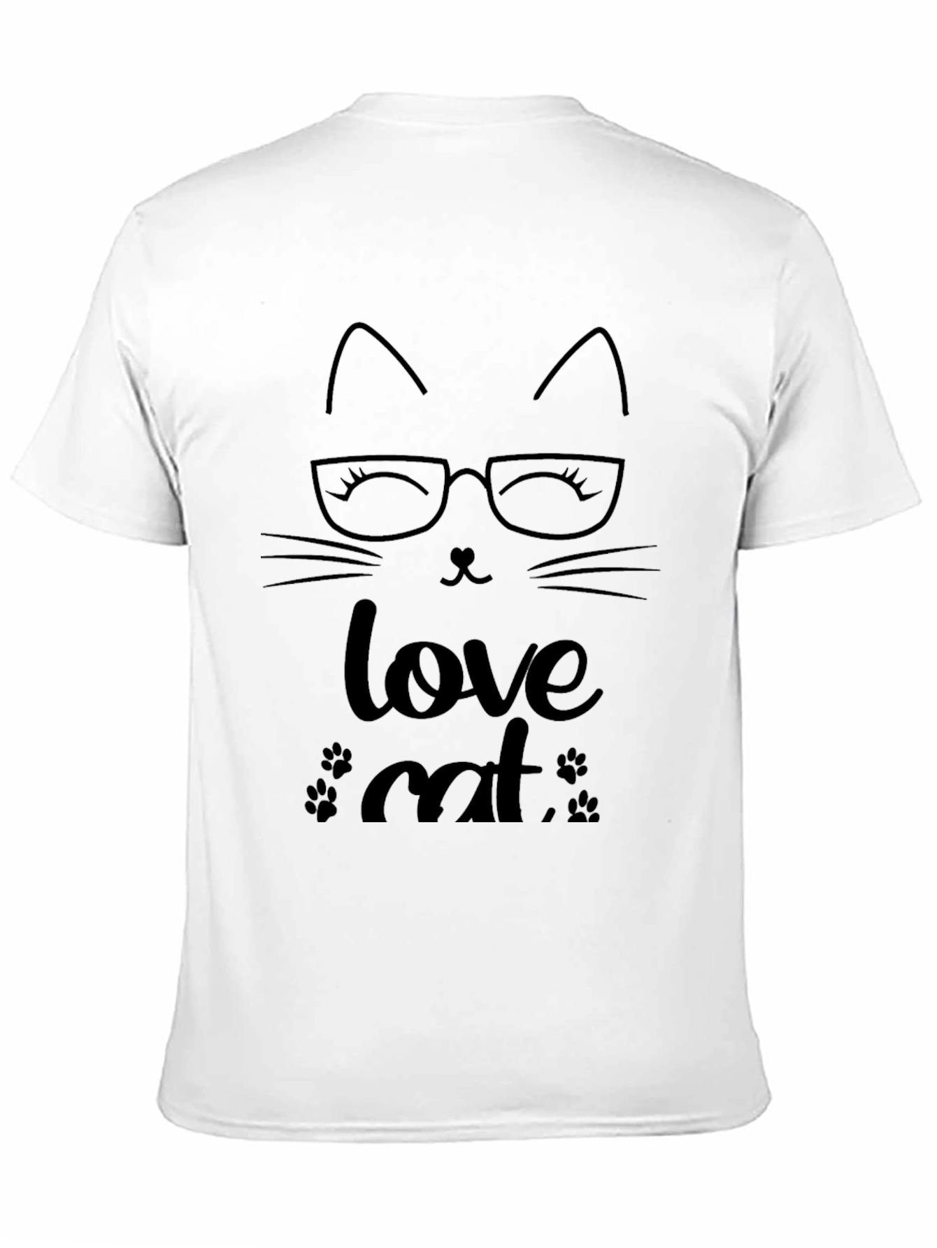 Love Cat Graphic Tee - Black