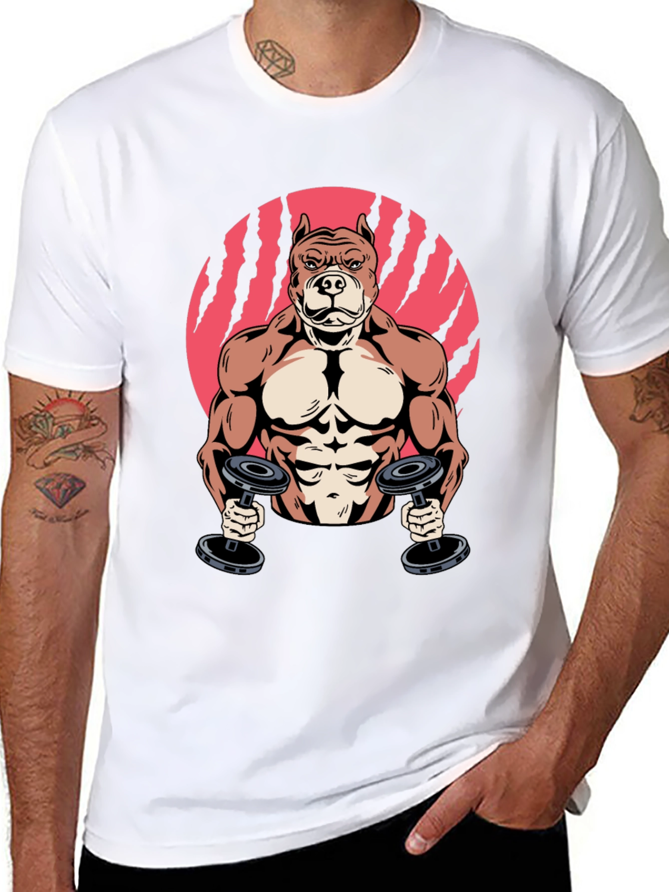 Muscle Dog Gym T-Shirt – Funny Fitness Dog Graphic Tee