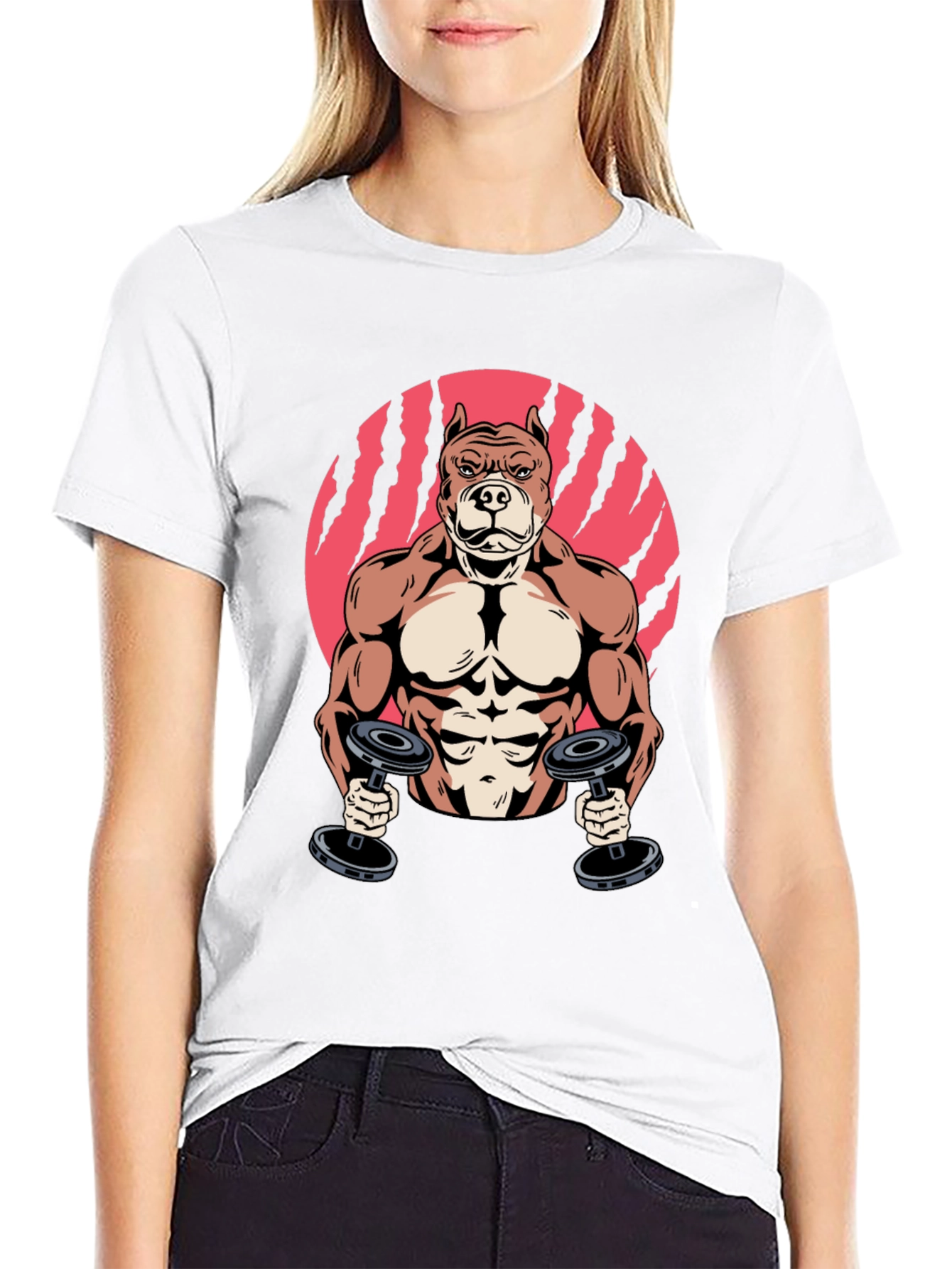 Muscle Dog Gym T-Shirt – Funny Fitness Dog Graphic Tee