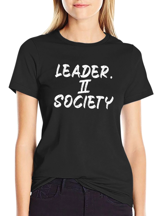 Leader II Society Graphic Tee - Black Cotton T-Shirt