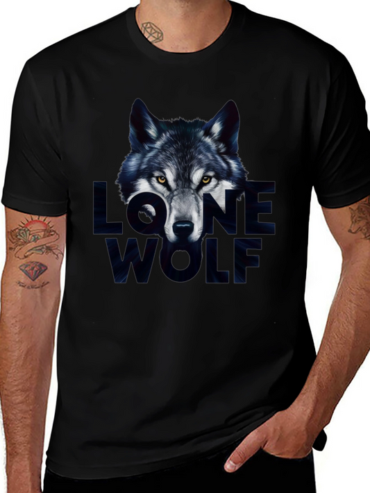 Lone Wolf Graphic Tee - Mens Black T-Shirt