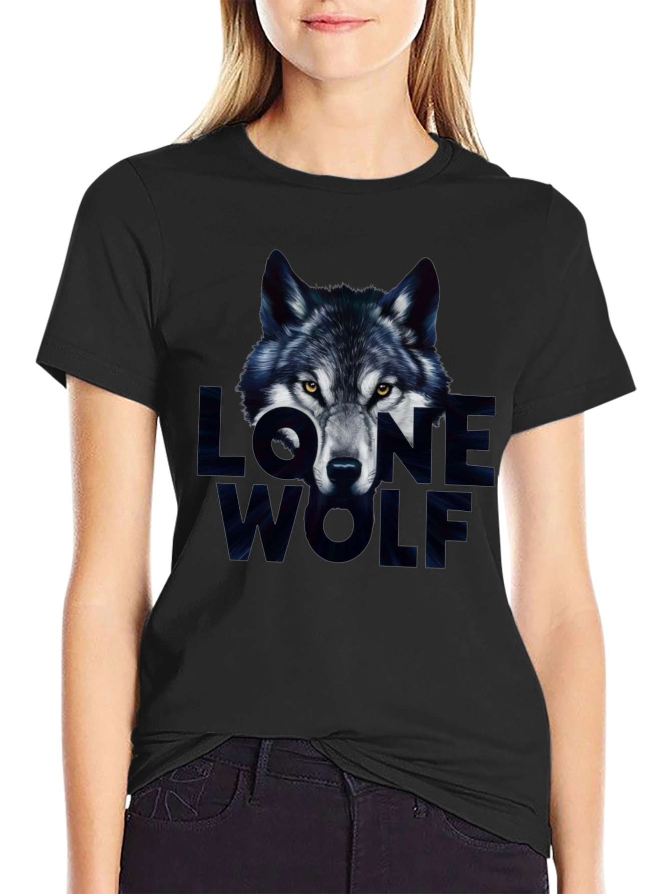 Lone Wolf Graphic Tee - Mens Black T-Shirt
