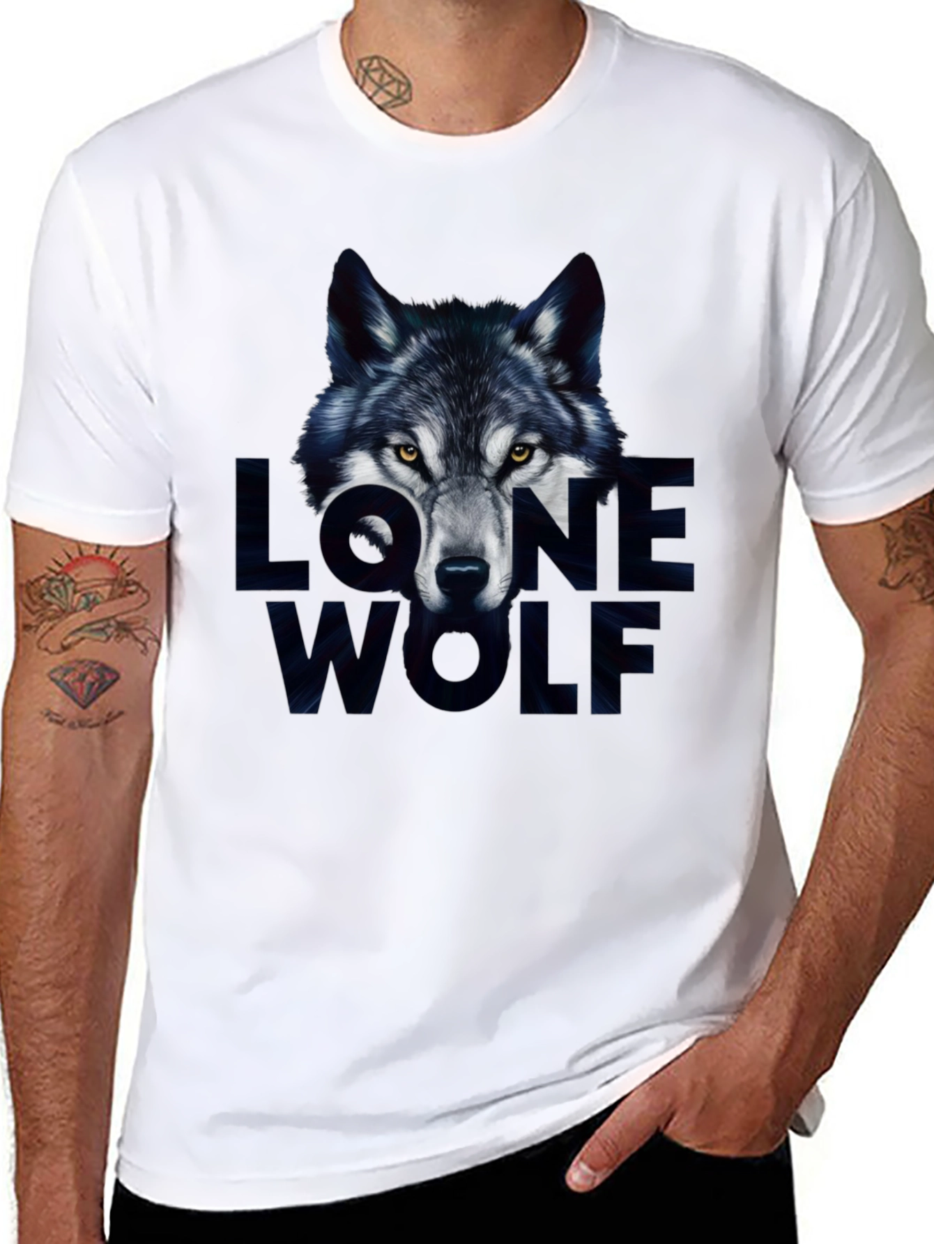 Lone Wolf Graphic Tee - Mens Black T-Shirt