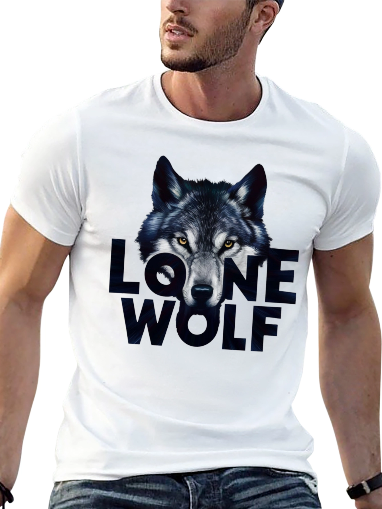 Lone Wolf Graphic Tee - Mens Black T-Shirt