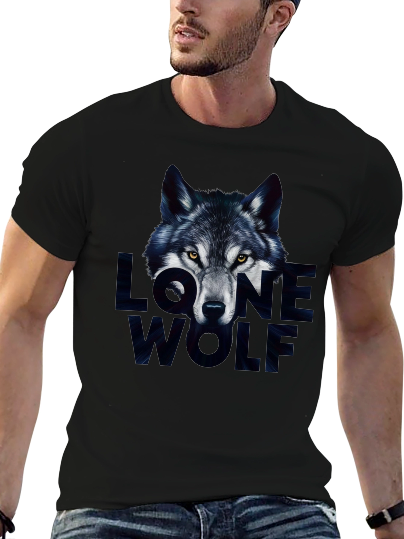 Lone Wolf Graphic Tee - Mens Black T-Shirt