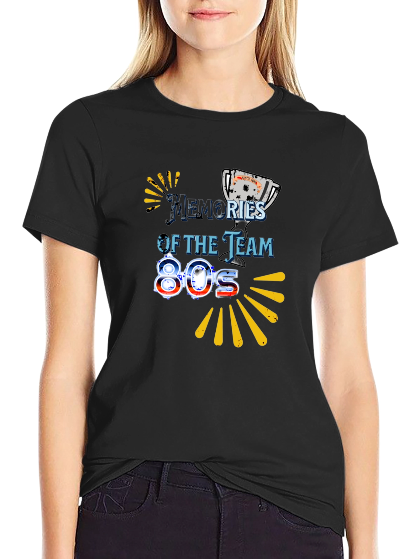Memories of the Team 80s Black Graphic Tee
