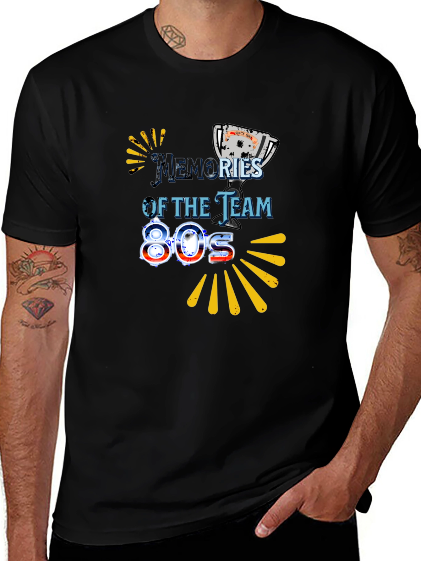 Memories of the Team 80s Black Graphic Tee