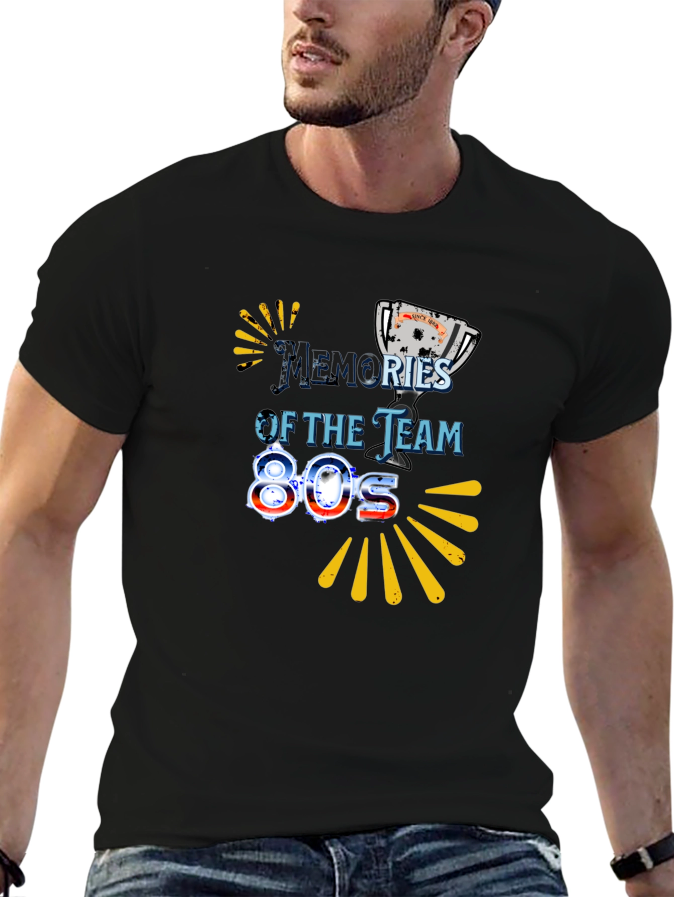 Memories of the Team 80s Black Graphic Tee