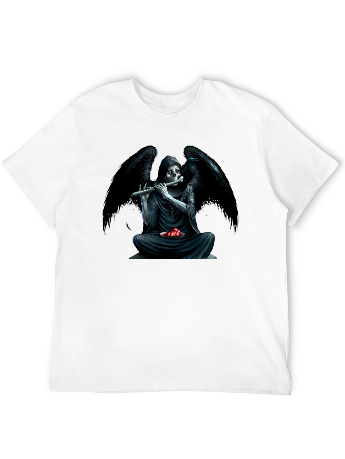Grim Reaper Flute Graphic T-Shirt