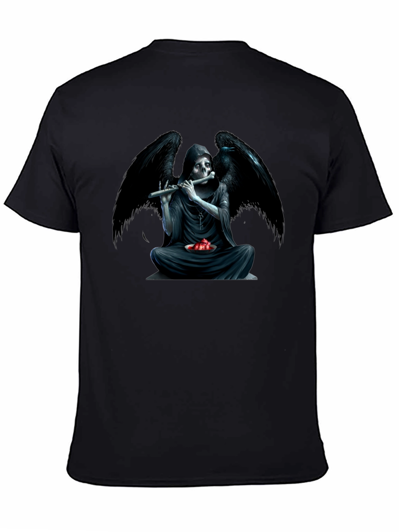 Grim Reaper Flute Graphic T-Shirt