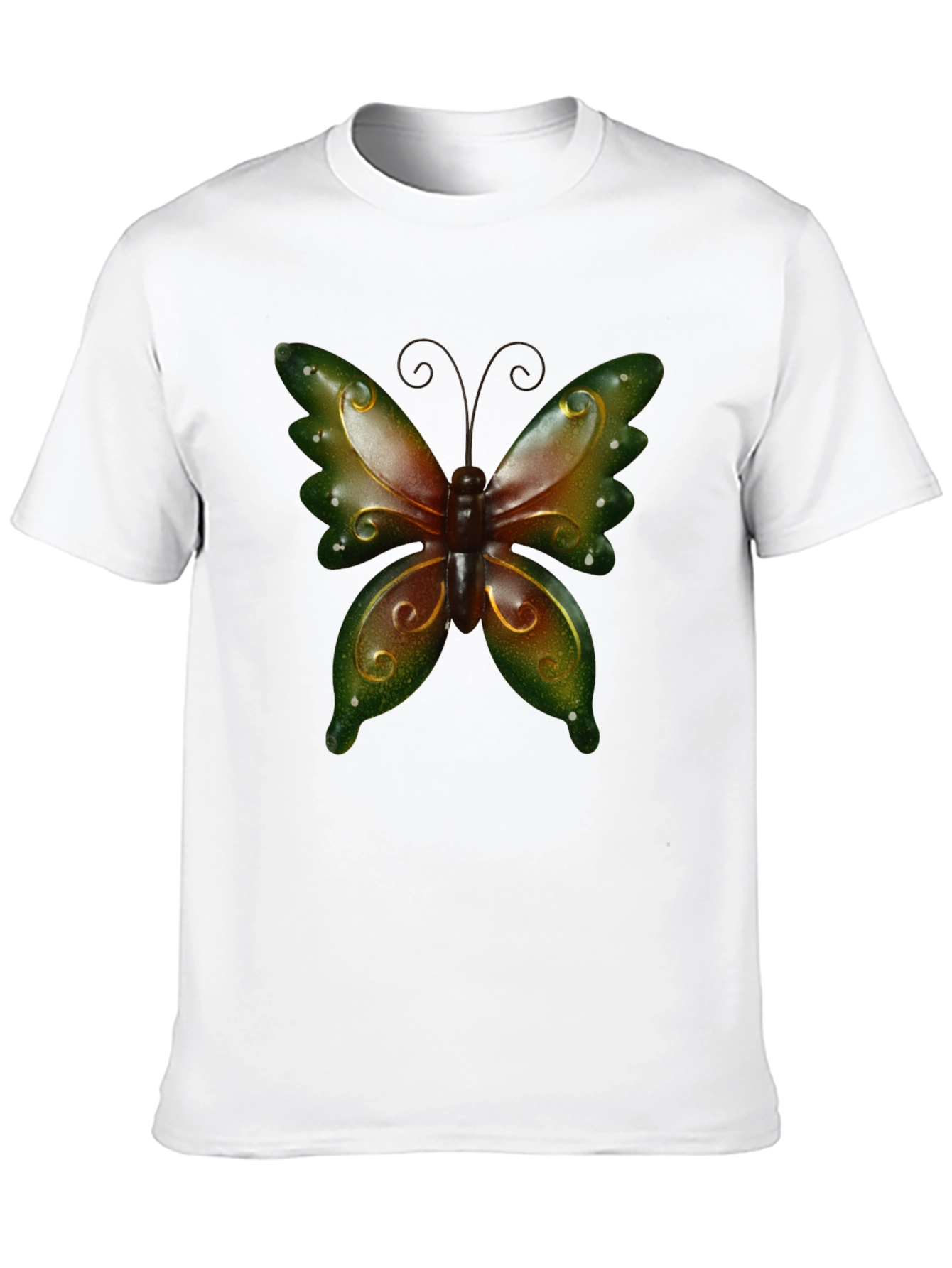 Butterfly Graphic Tee - Stylish Mens Black T-Shirt