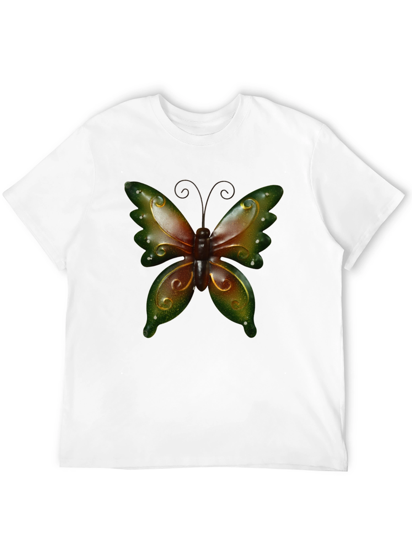 Butterfly Graphic Tee - Stylish Mens Black T-Shirt
