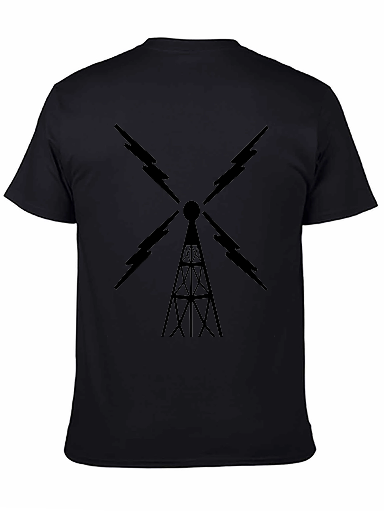 Black Radio Tower Graphic Tee