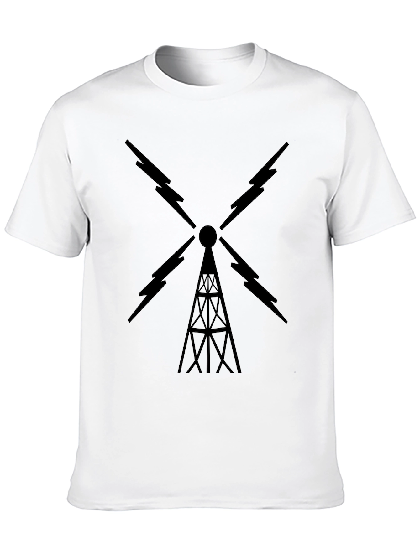 Black Radio Tower Graphic Tee
