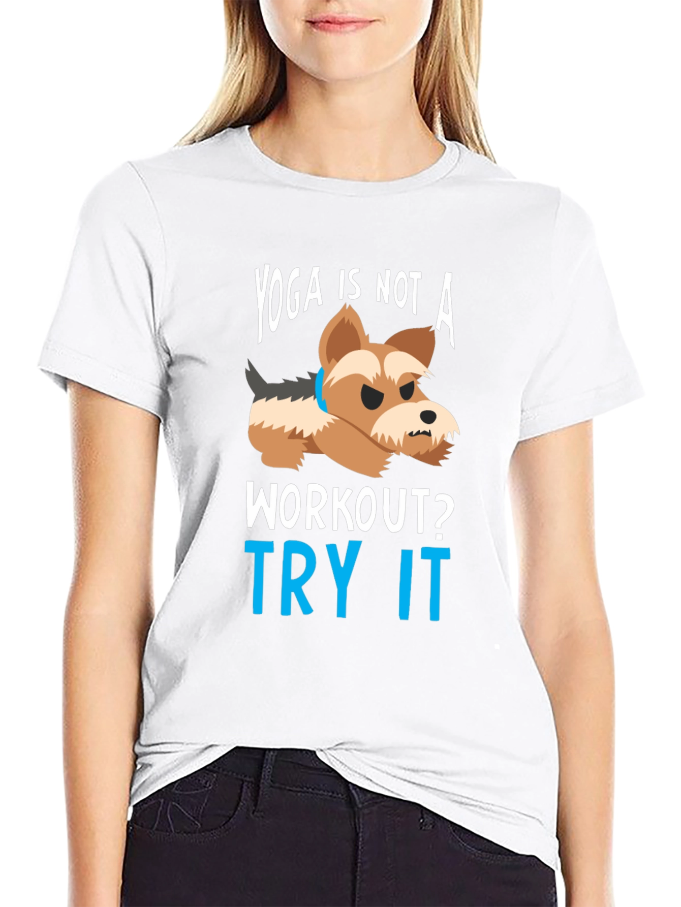 Yoga Is NOT a Workout T-Shirt – Funny Dog Yoga Graphic Tee
