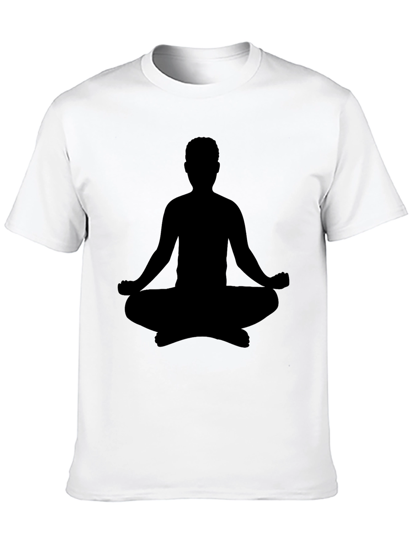 Mens Black Yoga Silhouette T-Shirt