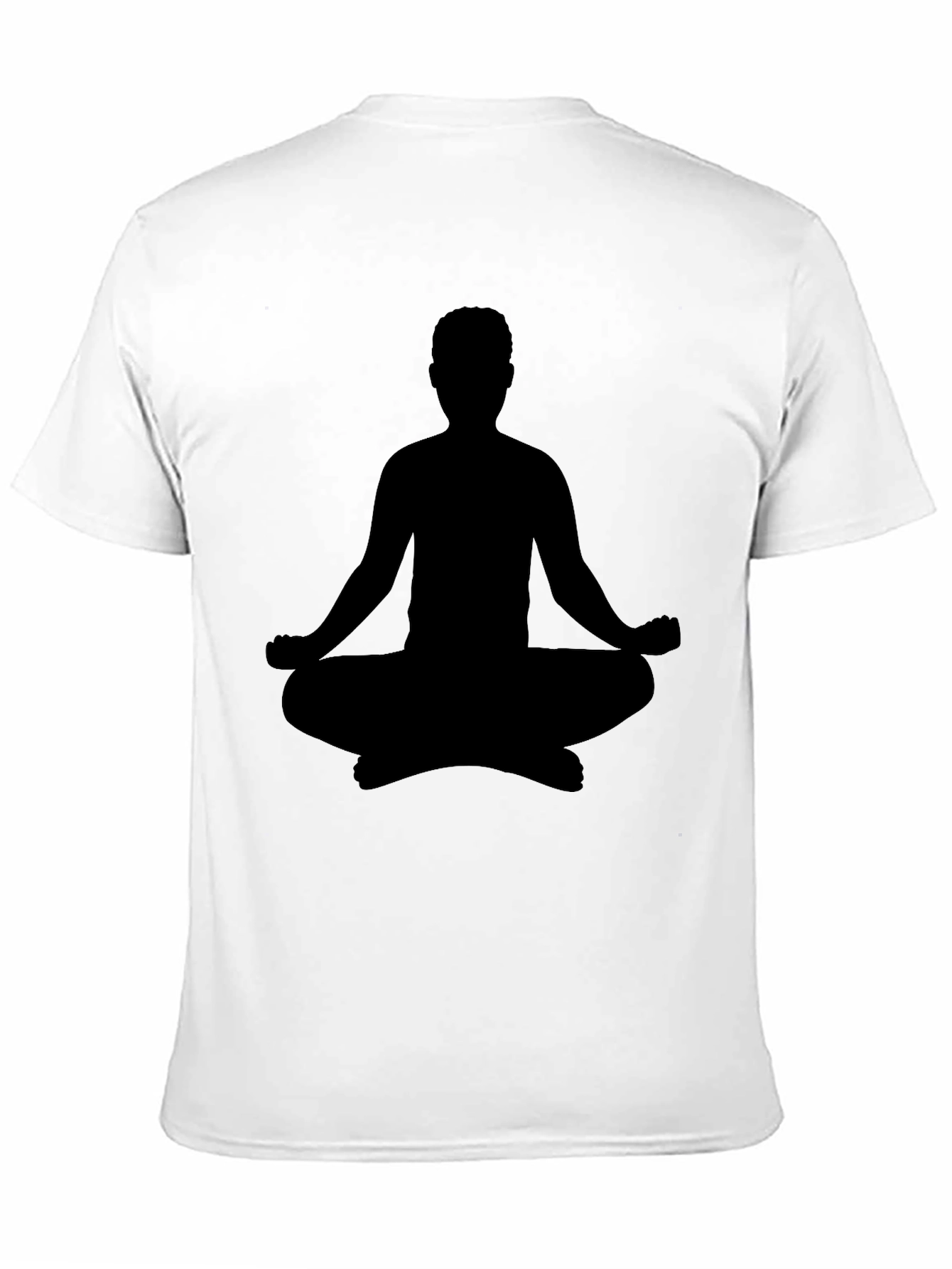 Mens Black Yoga Silhouette T-Shirt