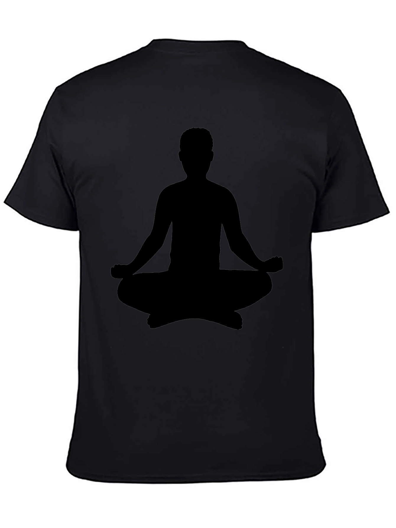Mens Black Yoga Silhouette T-Shirt