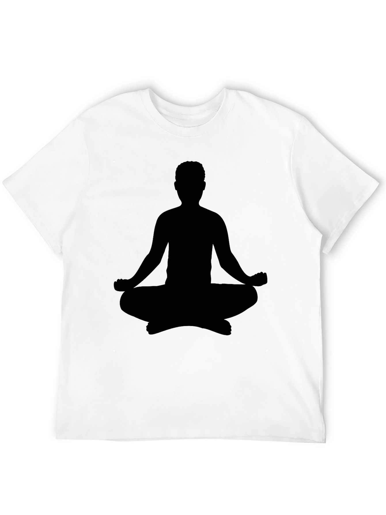 Mens Black Yoga Silhouette T-Shirt
