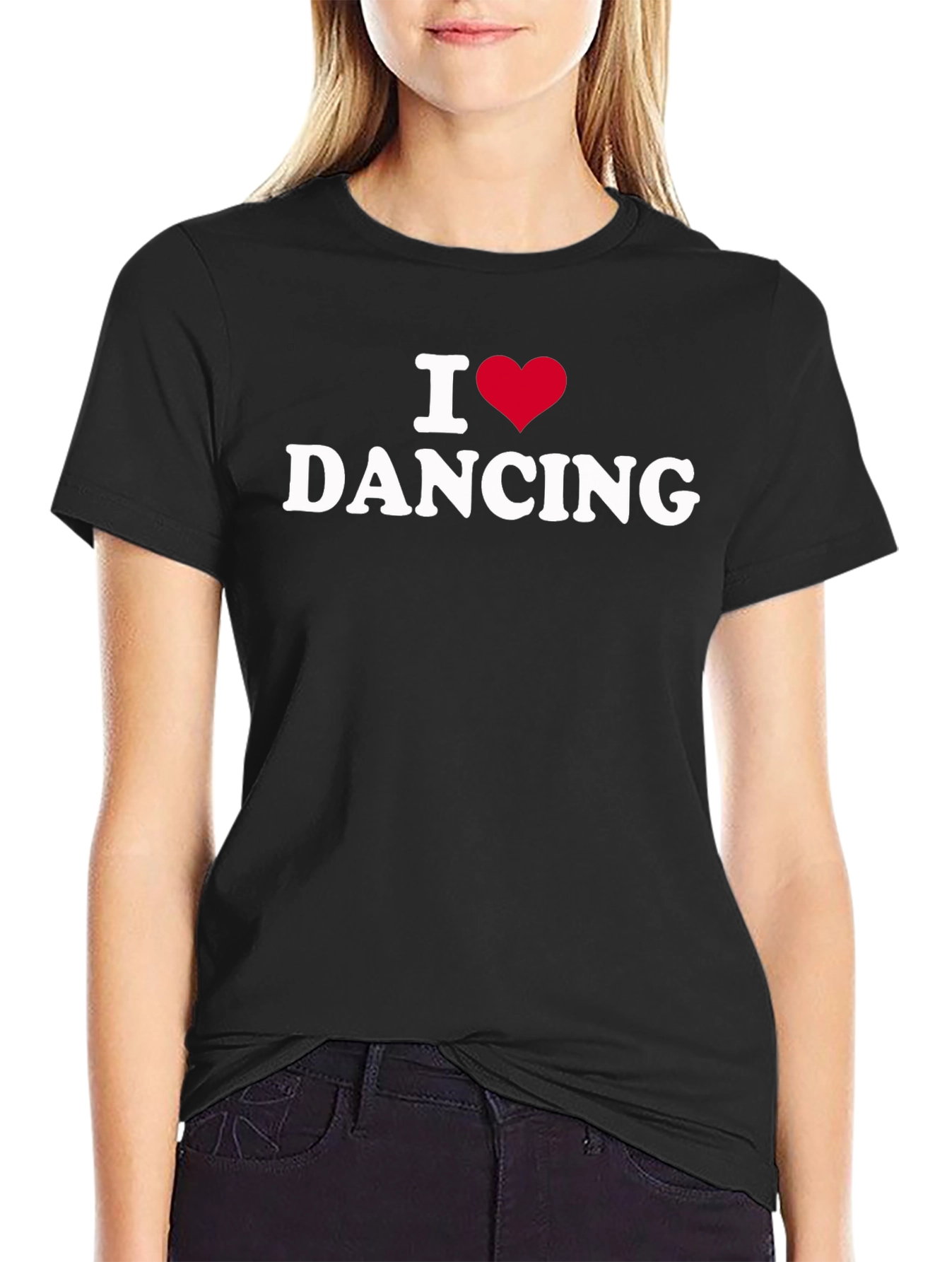 I Heart Dancing Graphic T-Shirt - Black
