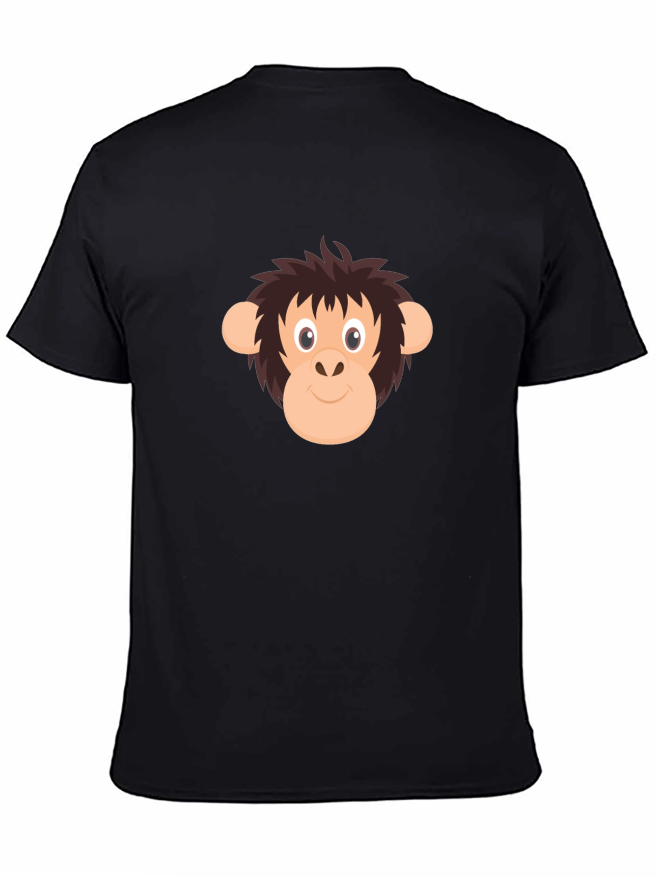 Funny Monkey Graphic Tee - Black Cotton T-Shirt