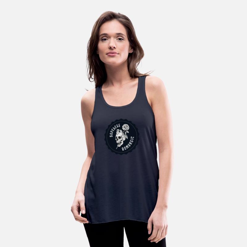 Dark Navy Illustrated Skull Hopeless Romantic