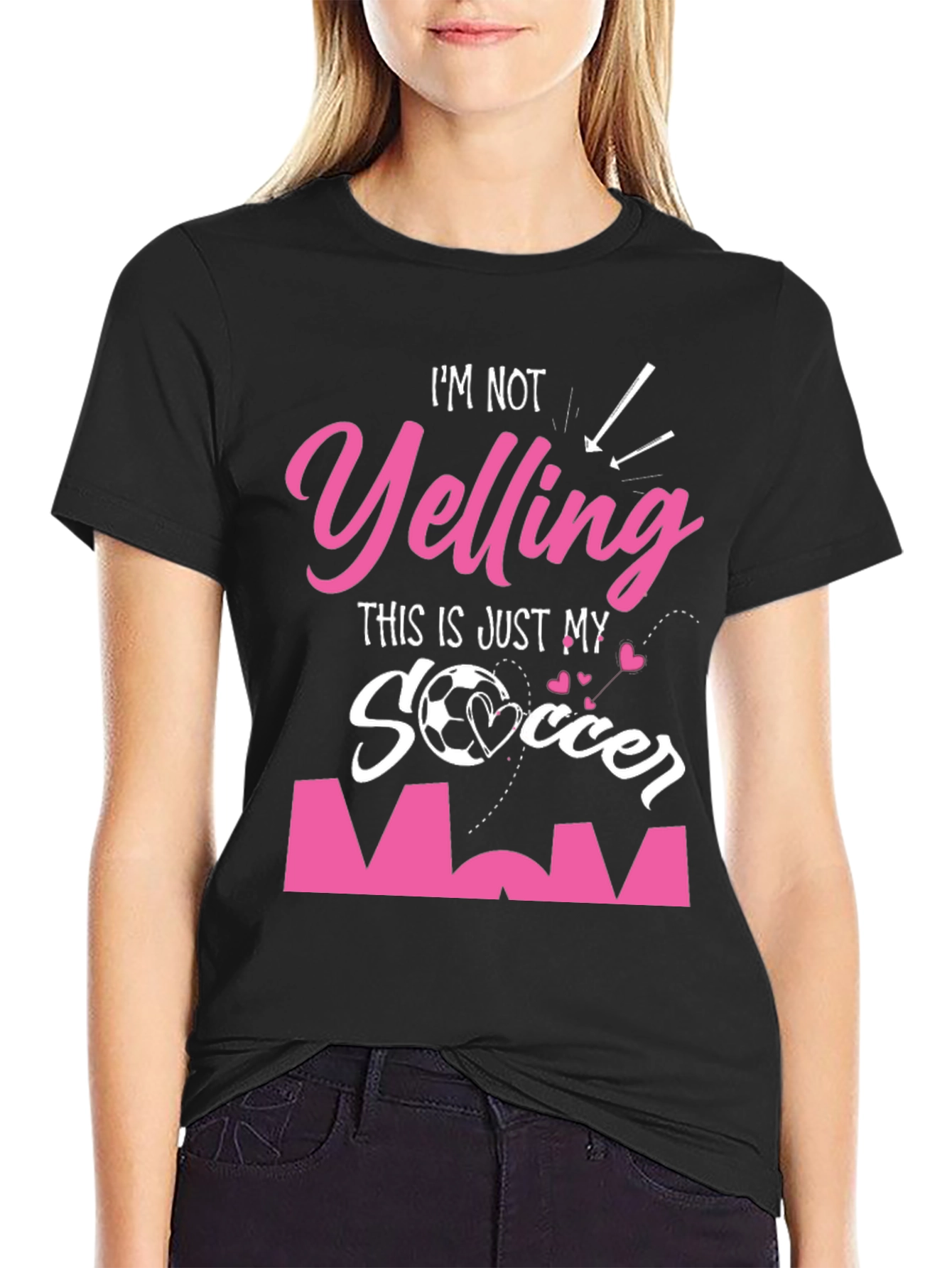 Soccer Mom Graphic Tee - Im Not Yelling