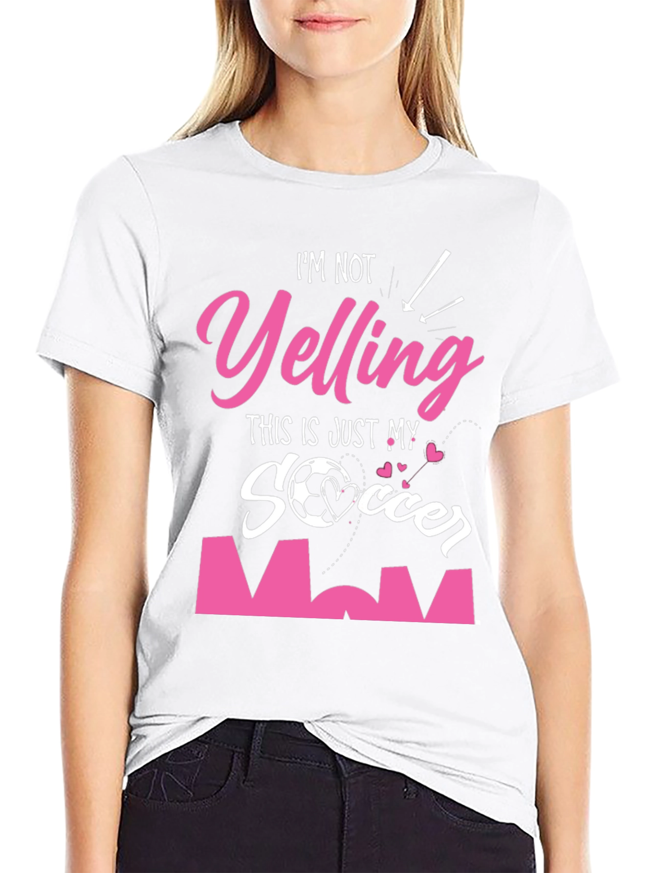 Soccer Mom Graphic Tee - Im Not Yelling
