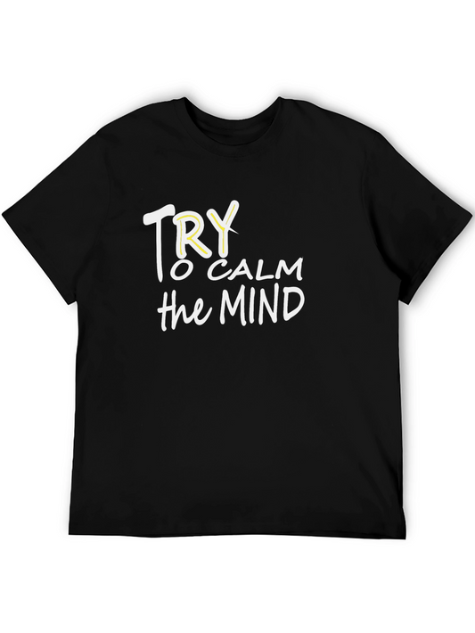 Try to Calm the Mind Black T-Shirt