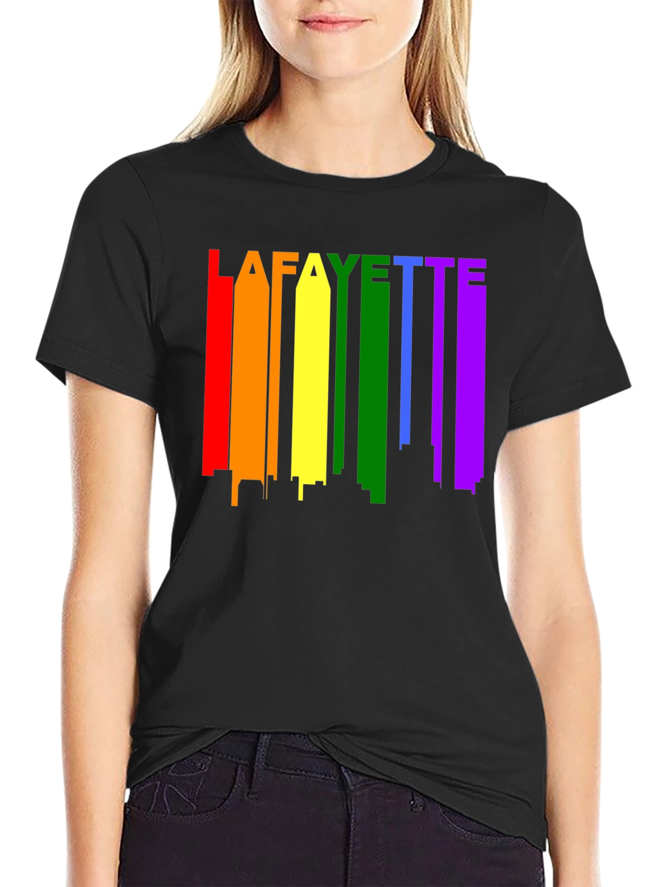 Lafayette Rainbow Skyline T-Shirt - Pride Apparel