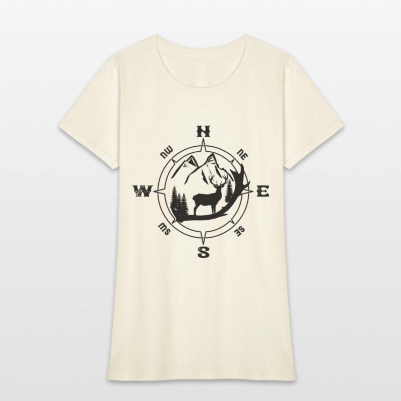 Deer Antler in compass mountain scene