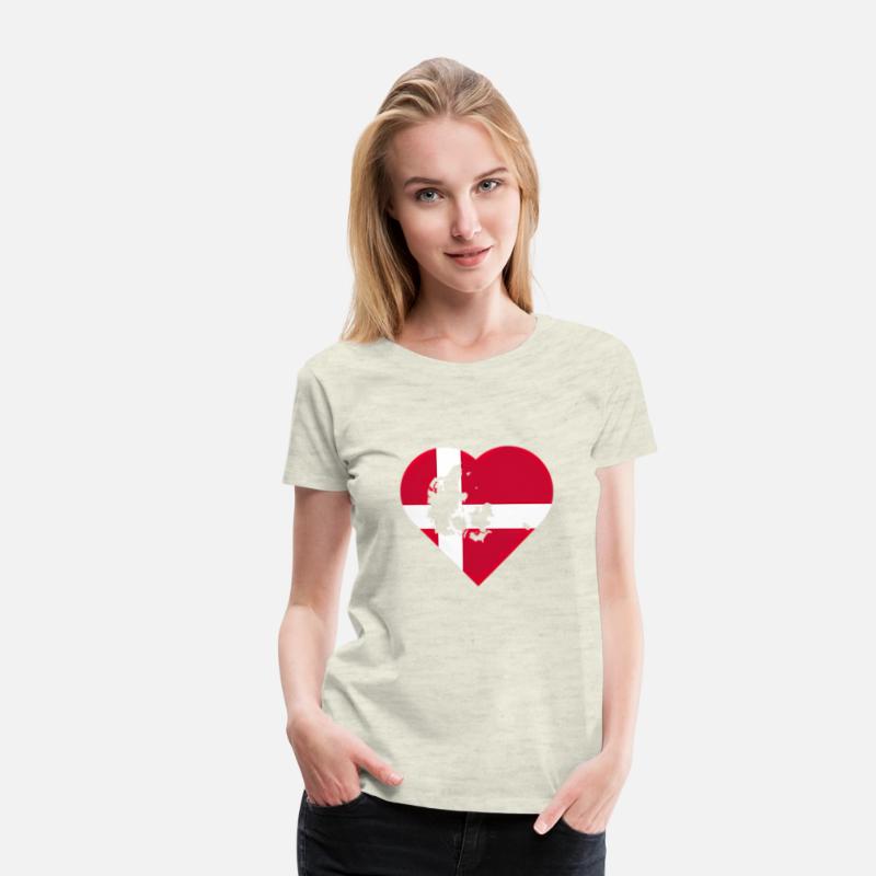 Denmark Flag With Danish Flag I Love