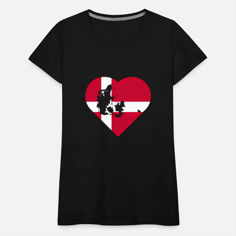 Denmark Flag With Danish Flag I Love