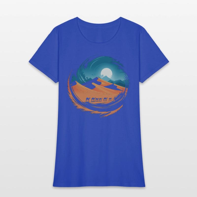 Desert Caravan Sunset Journey