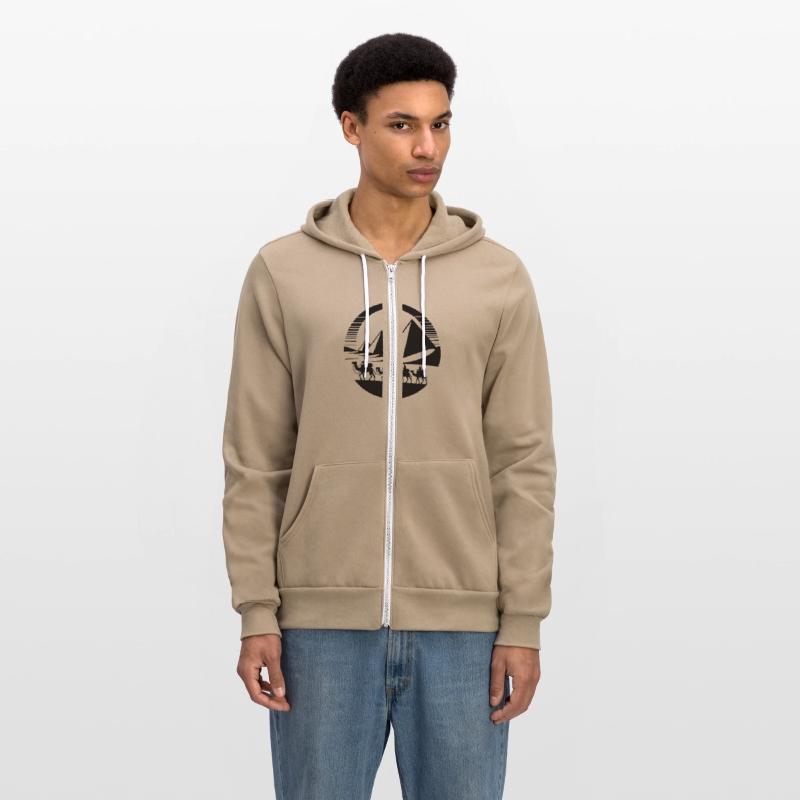 Desert Caravan With Pyramids In The Background