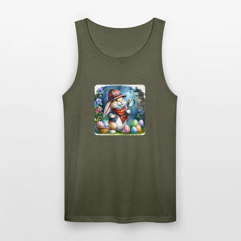 Detective Searching Eggs Garden Premium