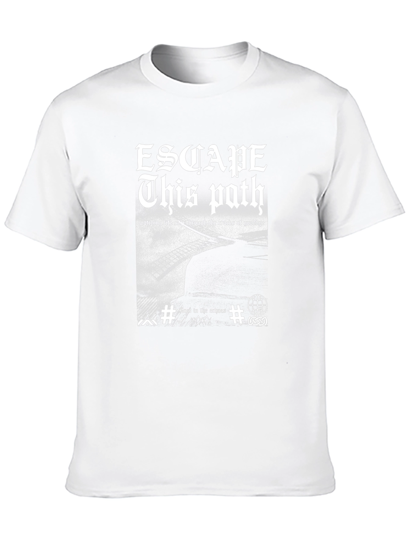 Escape This Path Graphic Tee - Edgy Black T-Shirt