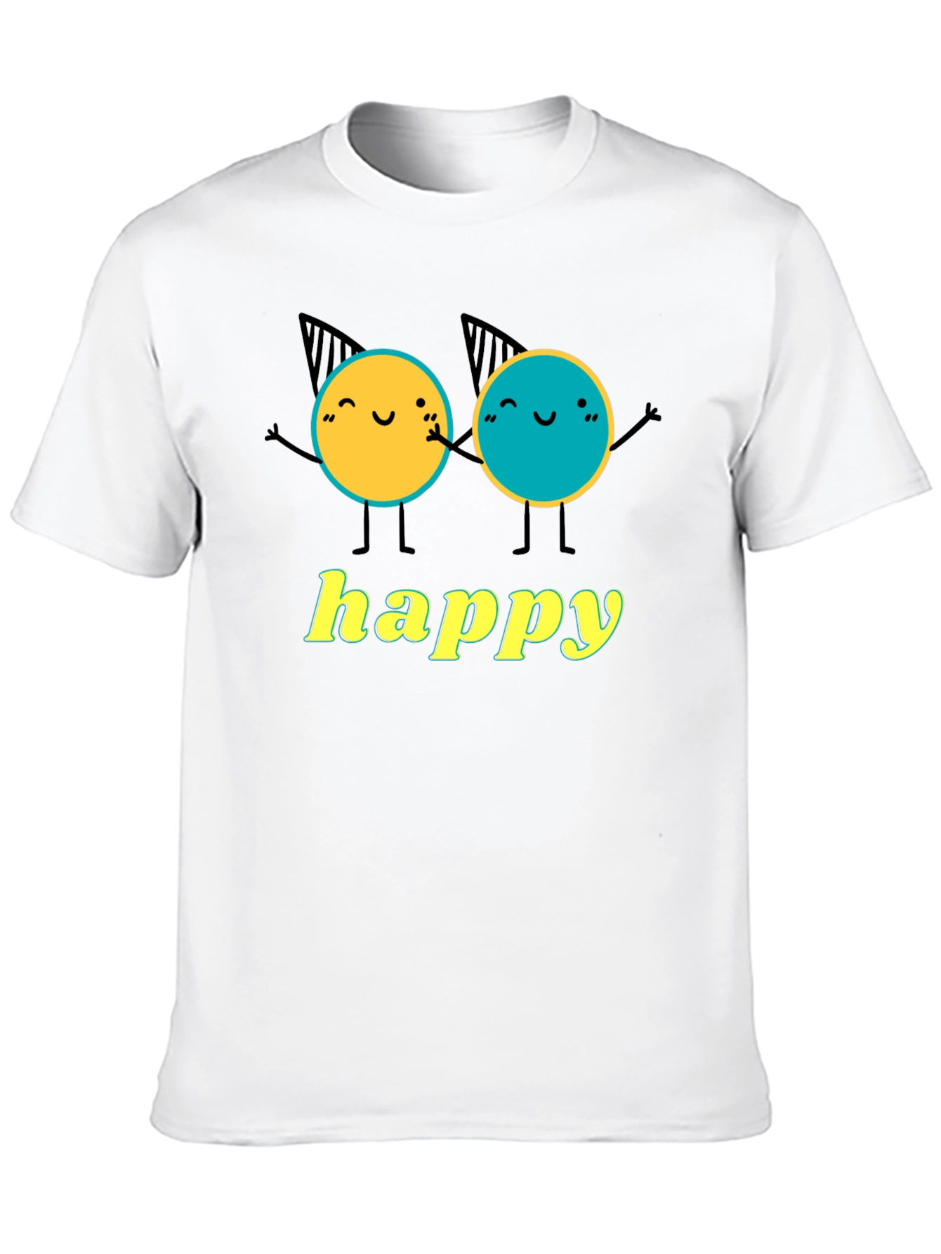 Happy Character Graphic T-Shirt