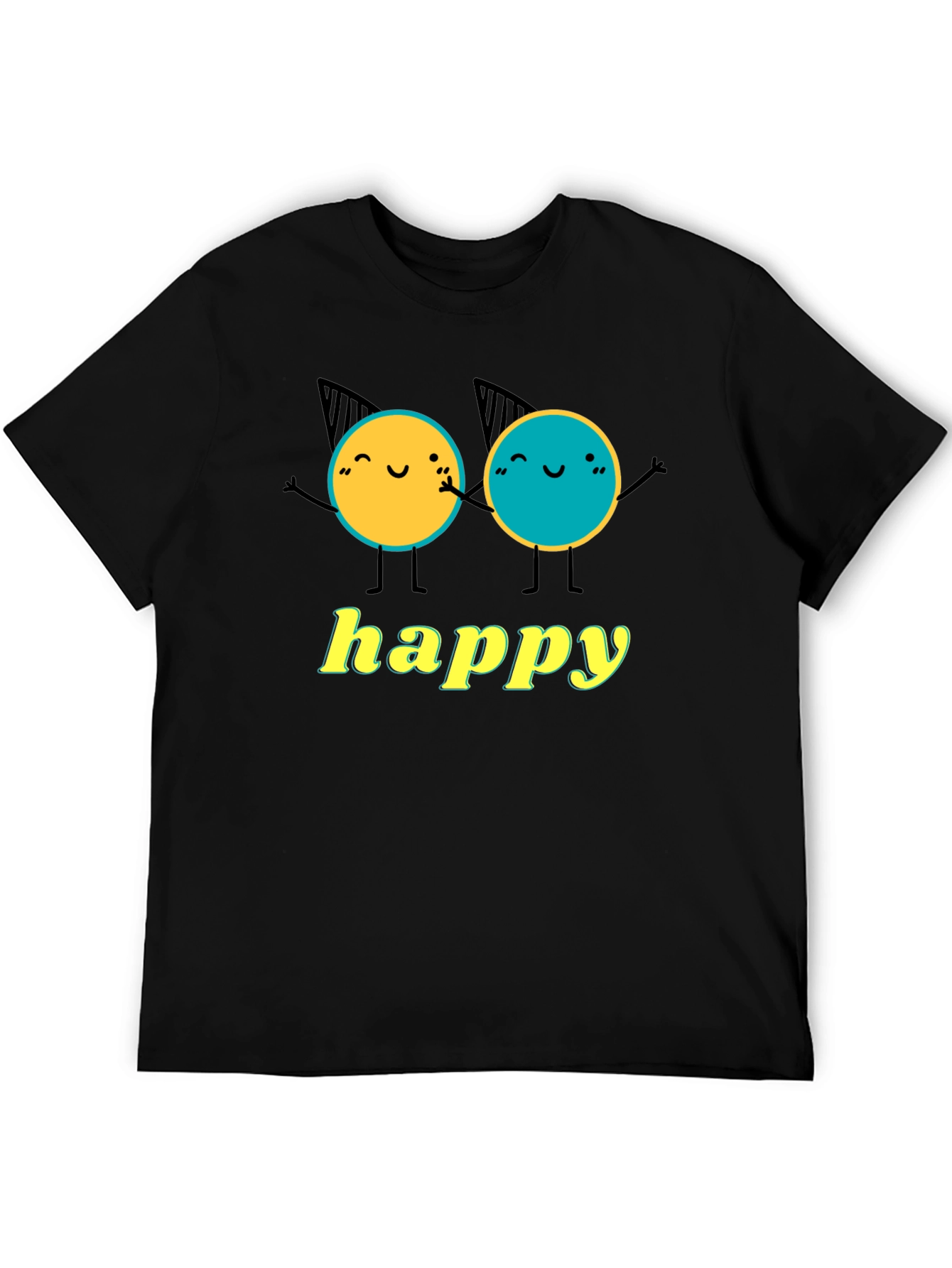 Happy Character Graphic T-Shirt